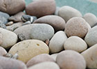 Steine am Strand von Glowe auf Rügen