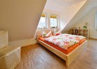 Schlafzimmer 3 im Ferienhaus Lejonet in Glowe auf Rügen